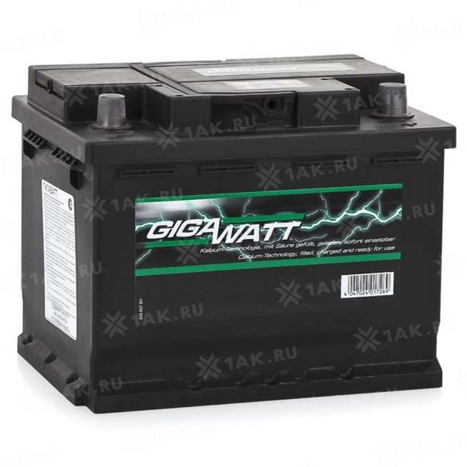 Аккумулятор GIGAWATT (53 Ah, 12 V) Обратная, R+ LB2 арт. 0