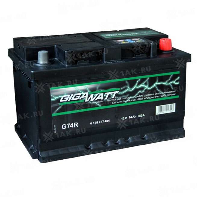 Аккумулятор GIGAWATT (74 Ah, 12 V) Обратная, R+ L3 арт. 0
