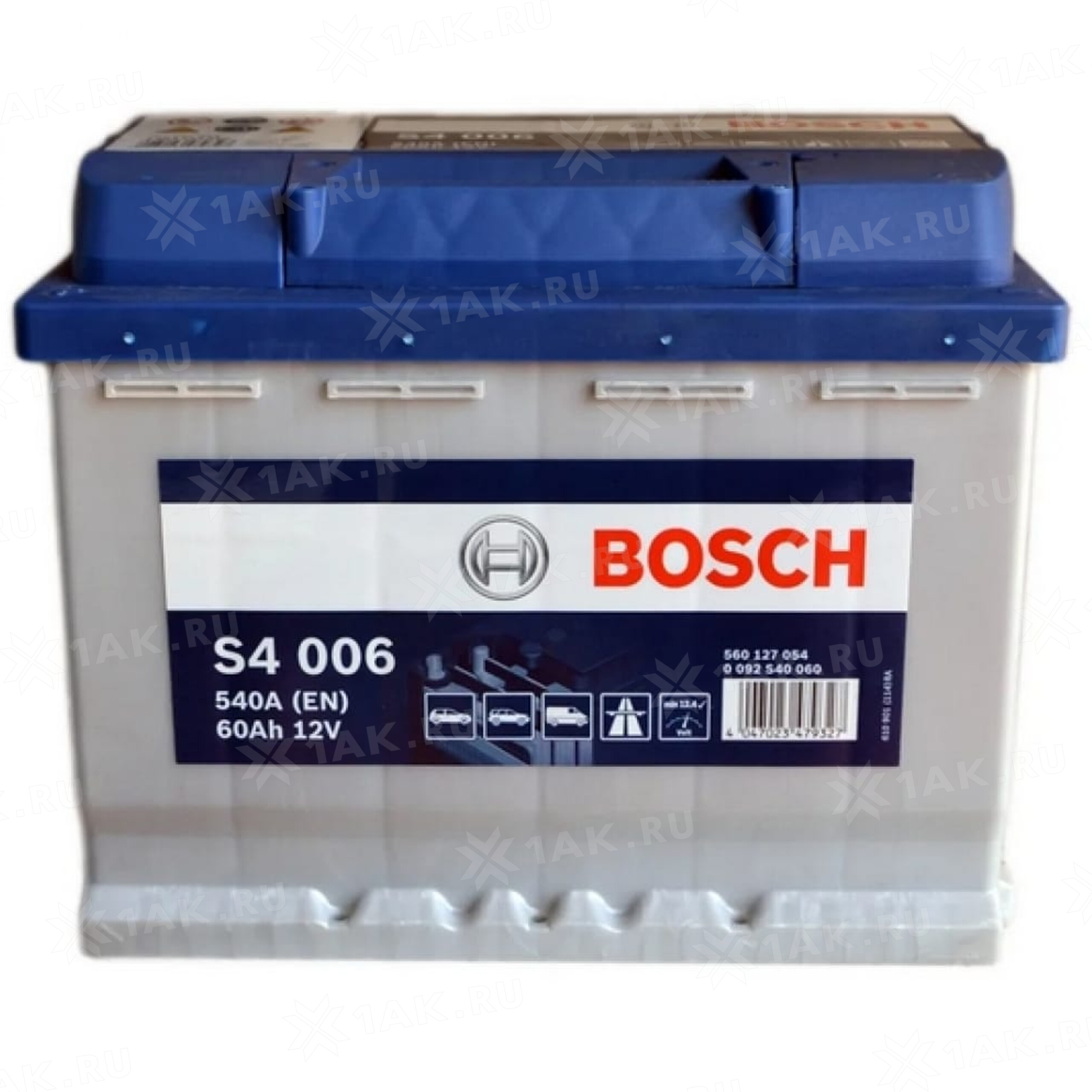 Купить аккумулятор BOSCH S4 (60 Ah) 540 A, 12 V Прямая, L+ арт.0 092 S40  050 с бесплатной доставкой – 1AK.RU