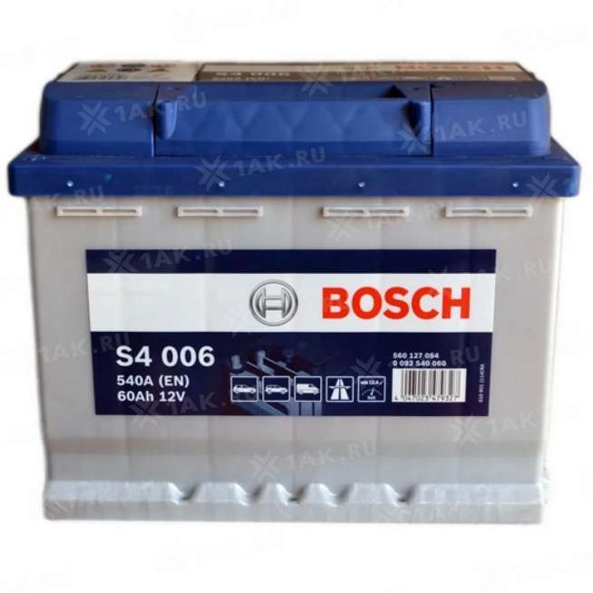 Аккумулятор BOSCH S4 (60 Ah, 12 V) Прямая, L+ L2 арт.0 092 S40 050 0