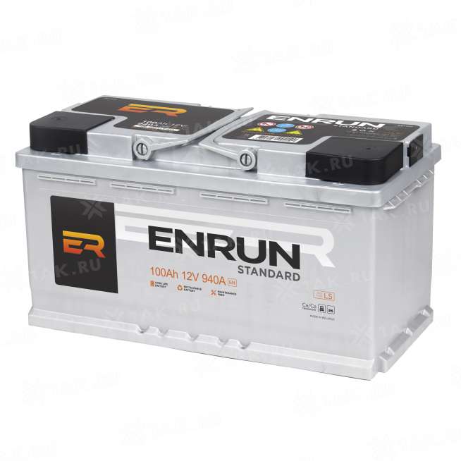 Аккумулятор ENRUN STANDARD (100 Ah, 12 V) Прямая, L+ L5 арт.ES1001 0