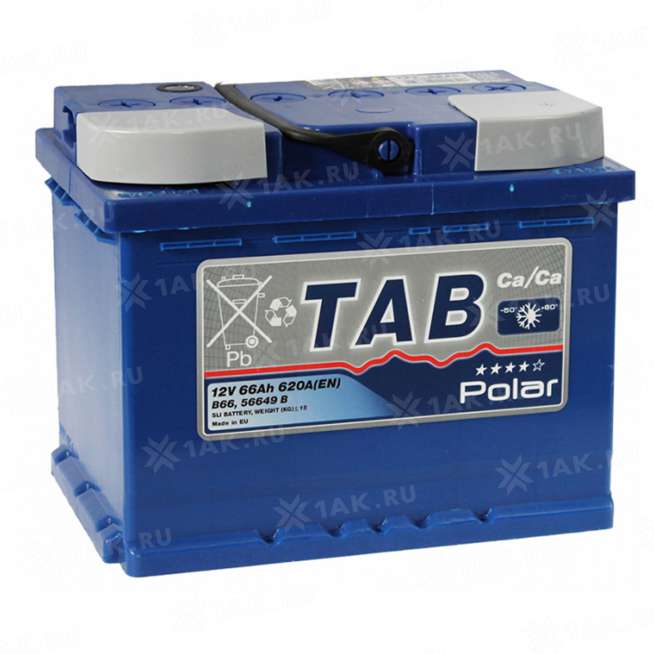 Аккумулятор TAB Polar (66 Ah, 12 V) Обратная, R+ L2 арт. 0