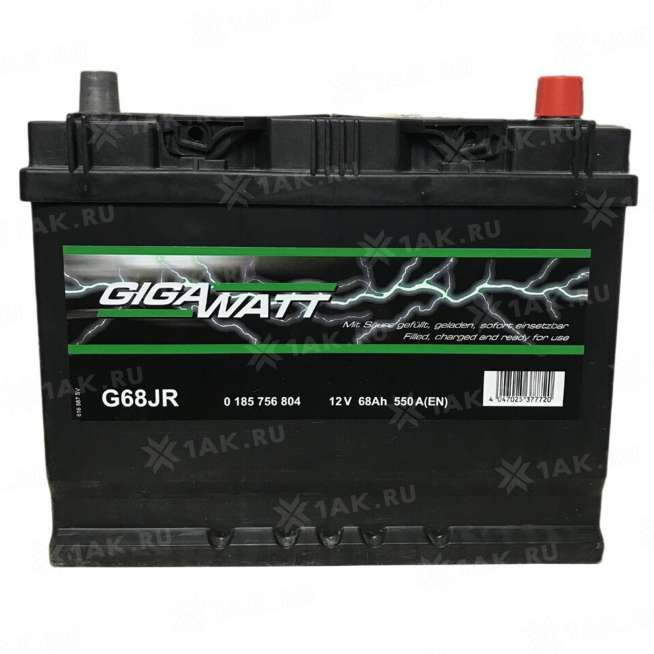 Аккумулятор GIGAWATT (68 Ah, 12 V) Обратная, R+ D23 арт. 0
