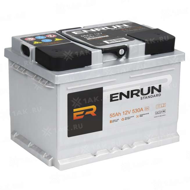 Аккумулятор ENRUN STANDARD (55 Ah, 12 V) Обратная, R+ L2 арт.ES550 2