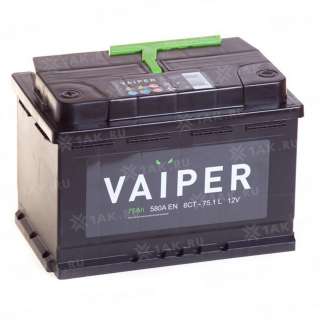 Аккумулятор VAIPER (75 Ah, 12 V) Прямая, L+ L3 арт.VAIPER 6CT-75.1