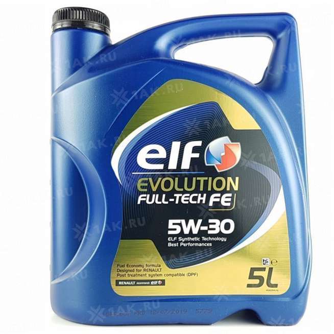 масло моторное ELF EVOLUTION FULL-TECH FE 5W-30, 5л 0
