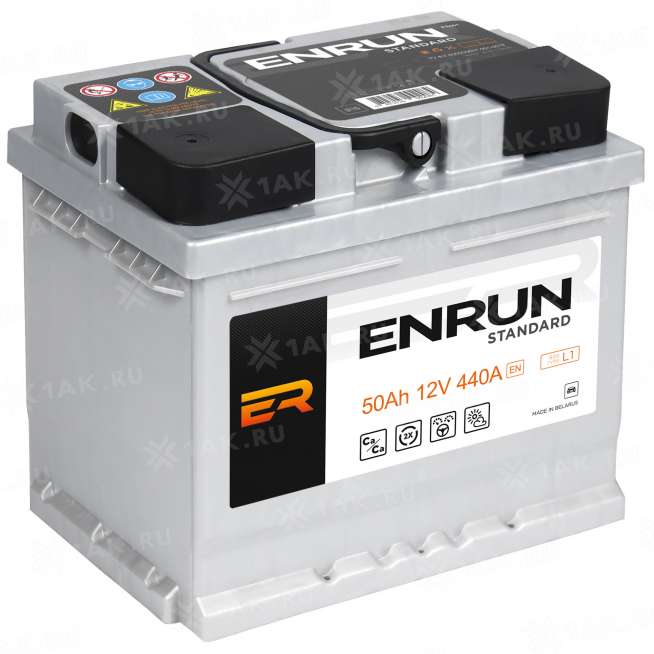 Аккумулятор ENRUN STANDARD (50 Ah, 12 V) Обратная, R+ L1 арт.ES500 0