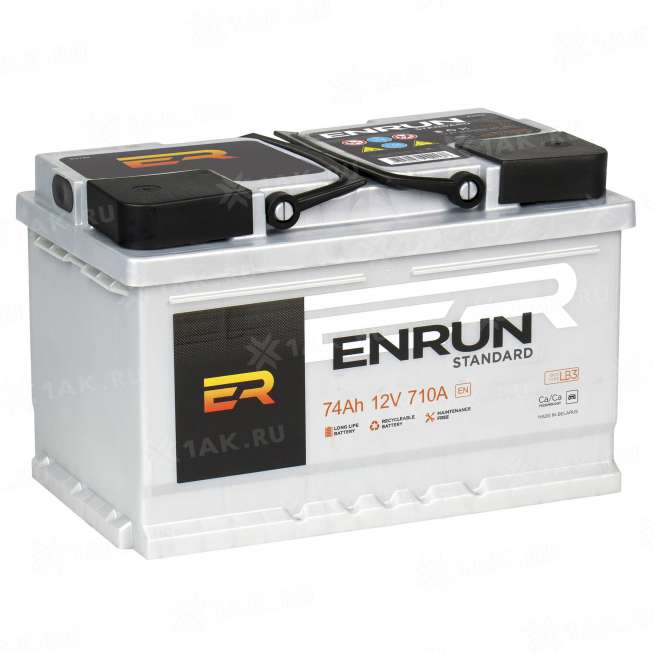 Аккумулятор ENRUN STANDARD (74 Ah, 12 V) Прямая, L+ LB3 арт.ES741 0