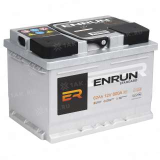 Аккумулятор ENRUN STANDARD (62 Ah, 12 V) L+ LB2 арт.ES621