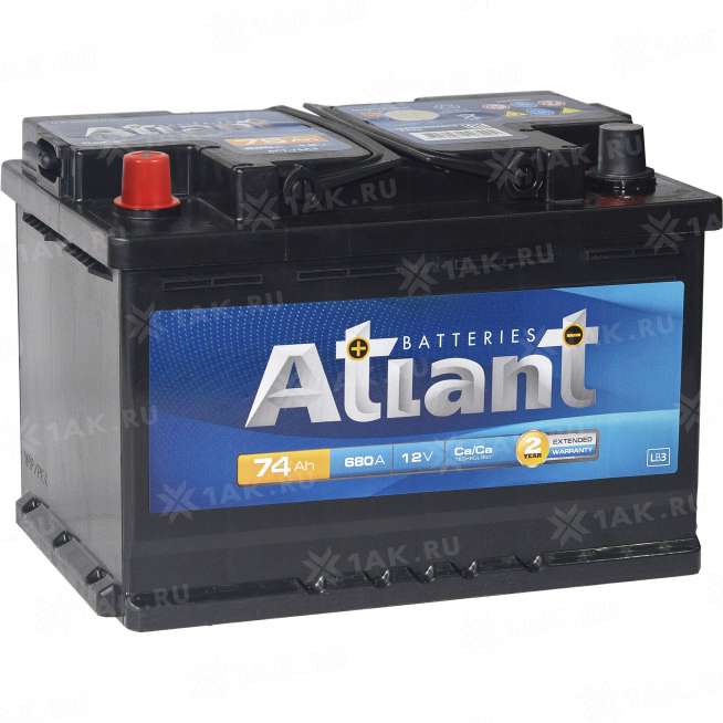 Аккумулятор ATLANT Blue (74 Ah, 12 V) Прямая, L+ LB3 арт.AT741 0