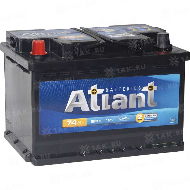 Аккумулятор ATLANT Blue (74 Ач, 12 V) Прямая, L+ LB3 арт.AT741 0