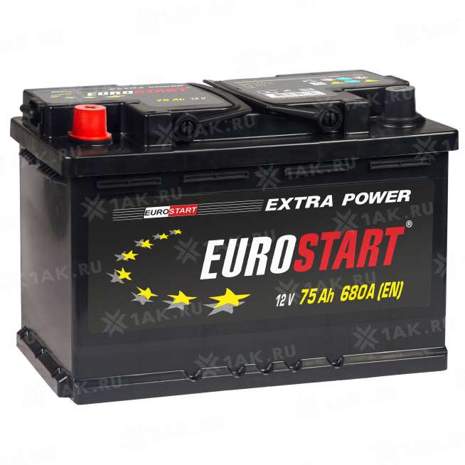 Аккумулятор EUROSTART Extra Power (75 Ah, 12 V) Прямая, L+ L3 арт.EU751 5