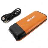 Зарядное устройство XTAR PB2C-orange для аккумуляторных элементов с USB кабелем
