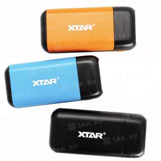 Зарядное устройство XTAR PB2C-orange для аккумуляторных элементов с USB кабелем 3