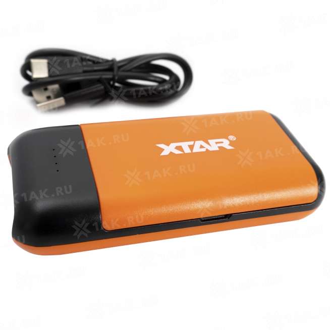 Зарядное устройство XTAR PB2C-orange для аккумуляторных элементов с USB кабелем 6