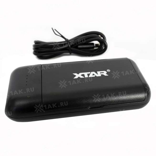 Зарядное устройство XTAR PB2C-black для аккумуляторных элементов с USB кабелем 2