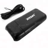 Зарядное устройство XTAR PB2C-black для аккумуляторных элементов с USB кабелем