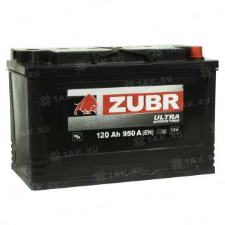 Аккумулятор ZUBR Professional (120 Ah, 12 V) Обратная, R+ D2 арт.ZPT1200