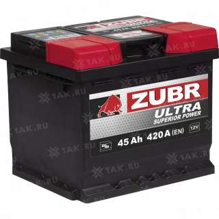 Аккумулятор ZUBR Ultra (45 Ah, 12 V) R+ L1 арт.ZU450