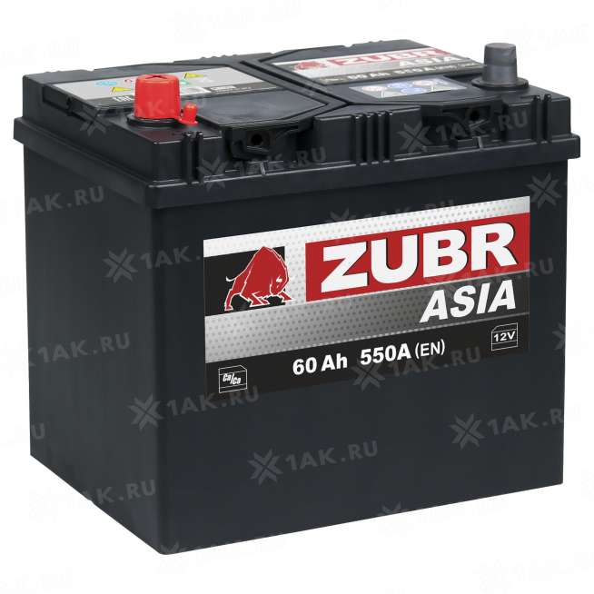 Аккумулятор ZUBR Ultra Asia (60 Ah, 12 V) Прямая, L+ D23 арт.676147 0