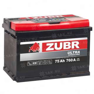 Аккумулятор ZUBR Ultra (75 Ah, 12 V) Прямая, L+ L3 арт.ZU751