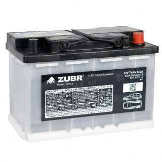 Аккумулятор ZUBR Ultra OE (74 Ah, 12 V) R+ L3 арт.OE740