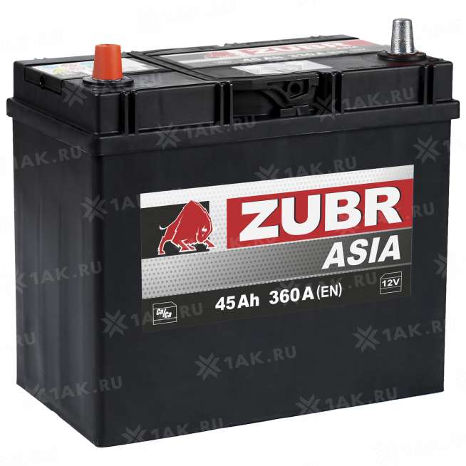 Аккумулятор ZUBR Ultra Asia (45 Ah, 12 V) Прямая, L+ B24 арт.676144 0