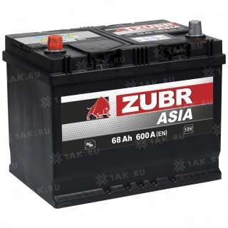 Аккумулятор ZUBR Ultra Asia (68 Ah, 12 V) Прямая, L+ D26 арт.676149