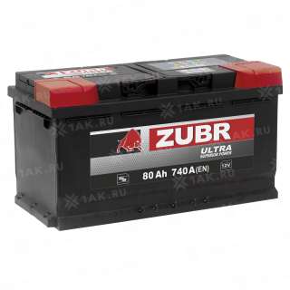 Аккумулятор ZUBR Ultra (80 Ah, 12 V) R+ LB4 арт.676805