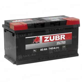 Аккумулятор ZUBR Ultra (80 Ah, 12 V) Обратная, R+ LB4 арт.676805Z 0