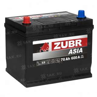 Аккумулятор ZUBR Ultra Asia (70 Ah, 12 V) Прямая, L+ D26 арт.ZSA701
