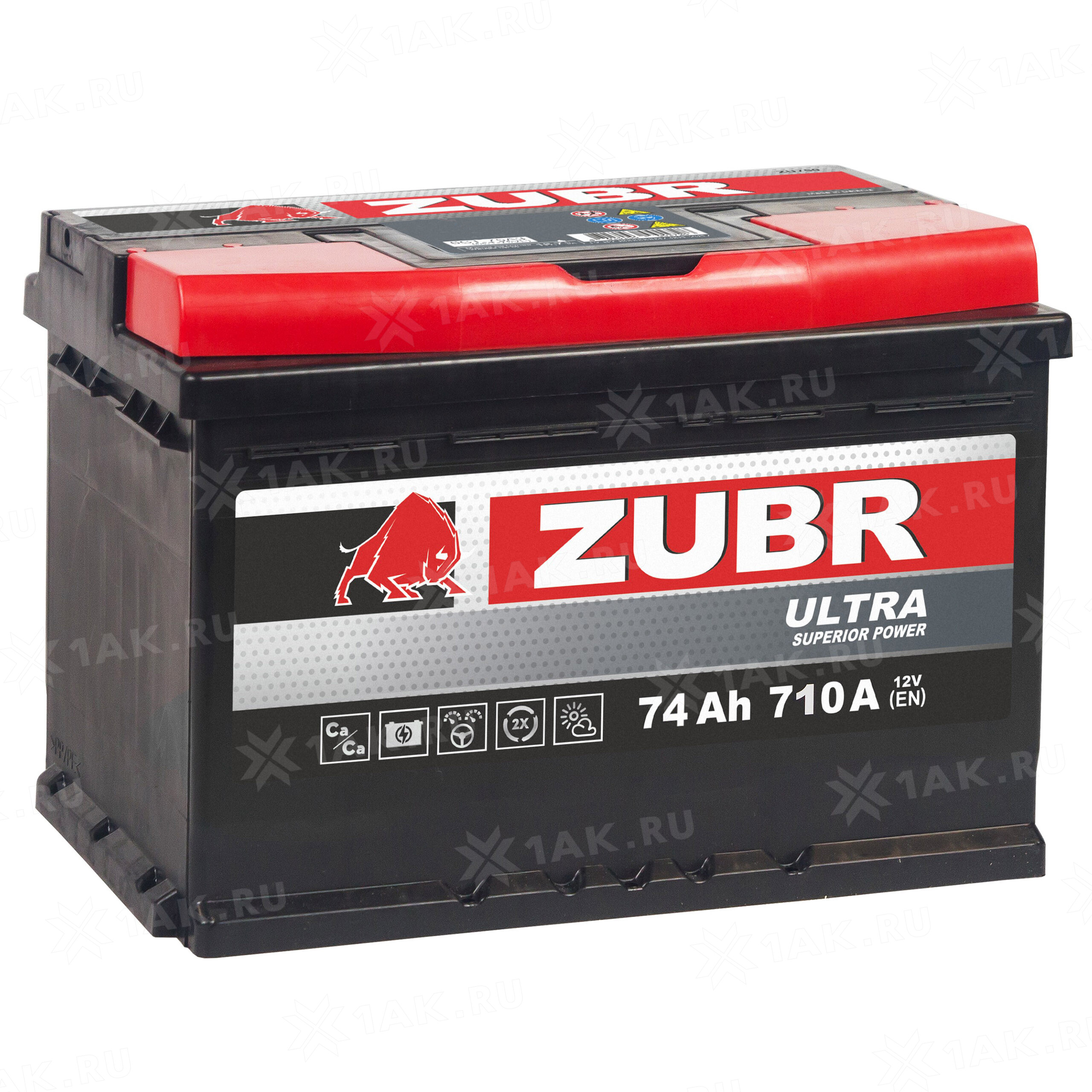 Купить аккумулятор ZUBR Ultra (74 Ah) 710 A, 12 V Обратная, R+ арт.ZU740 с  бесплатной доставкой – 1AK.RU