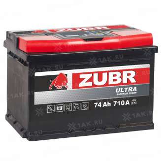 Аккумулятор ZUBR Ultra (74 Ah, 12 V) Обратная, R+ LB3 арт.ZU740 0