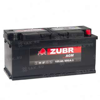 Аккумулятор ZUBR AGM (105 Ah, 12 V) R+ L6 арт.60502
