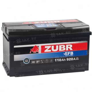 Аккумулятор ZUBR EFB (110 Ah, 12 V) R+ L5 арт.ZE1100