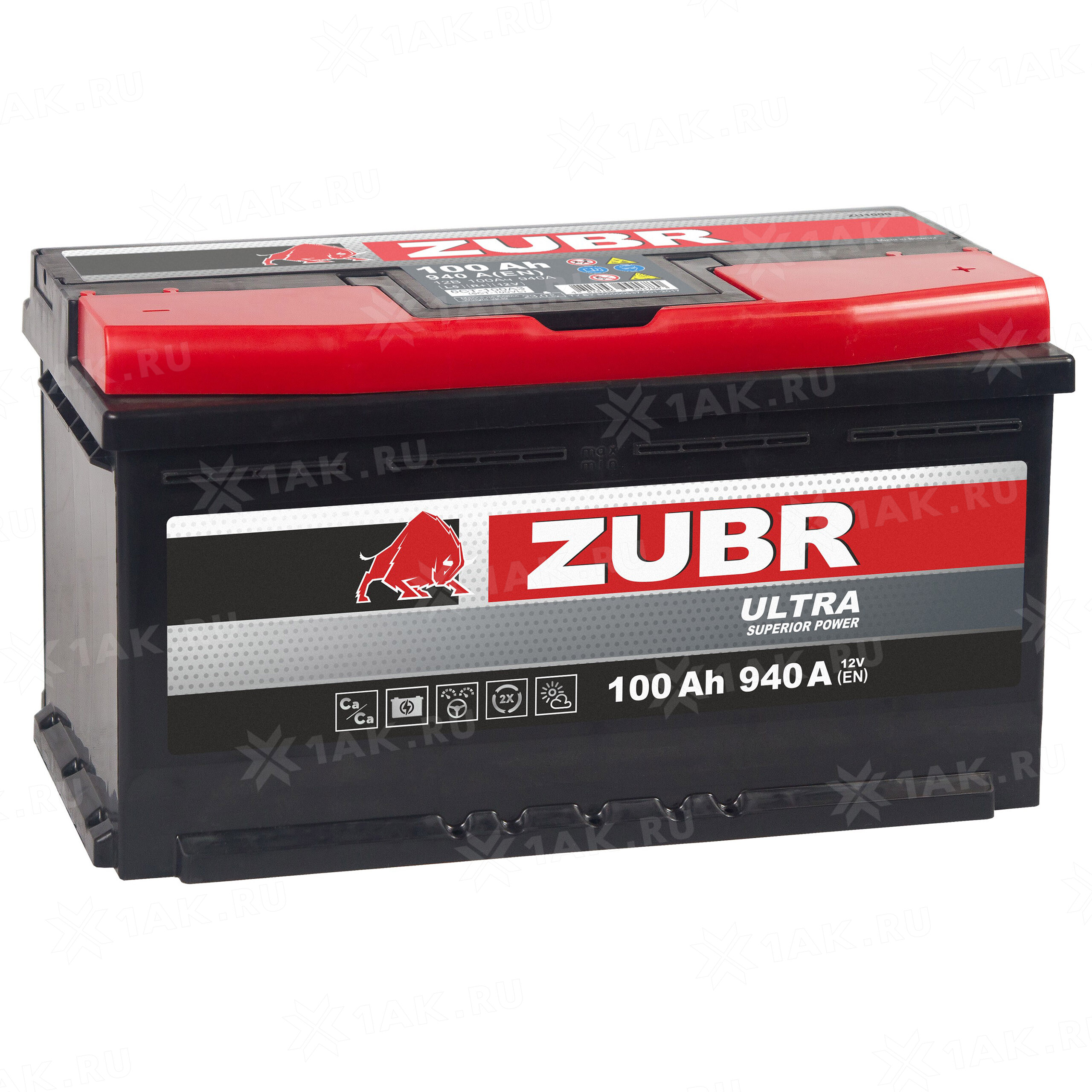 Купить аккумулятор ZUBR Ultra (100 Ah) 940 A, 12 V Обратная, R+ арт.ZU1000  с бесплатной доставкой – 1AK.RU