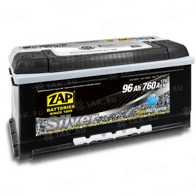 Аккумулятор ZAP SILVER (96 Ah, 12 V) Обратная, R+ LB5 арт.ZAP-596 25 0