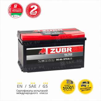 Аккумулятор ZUBR Ultra (90 Ah, 12 V) Обратная, R+ L5 арт.ZU900 2