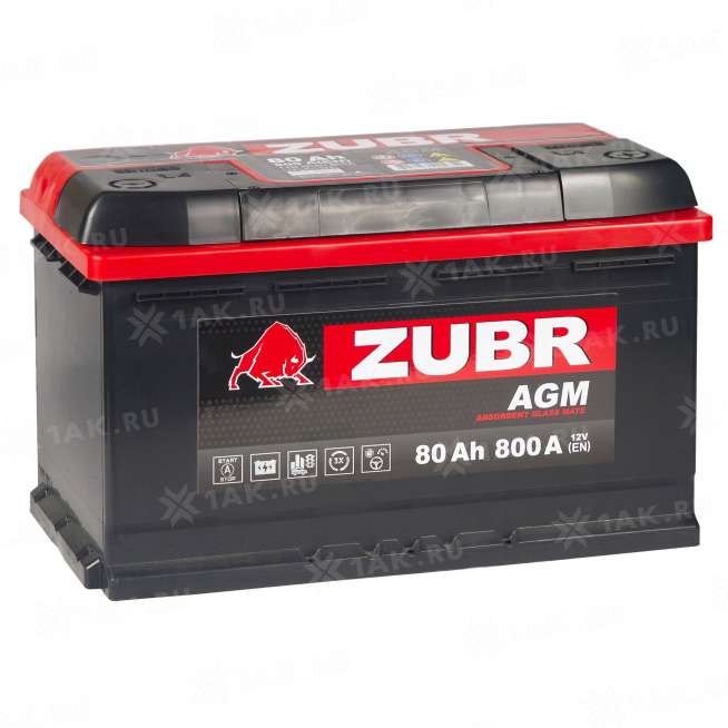 Аккумулятор ZUBR AGM (80 Ah, 12 V) Обратная, R+ L4 арт.AGM.L4.80.080.AT 8