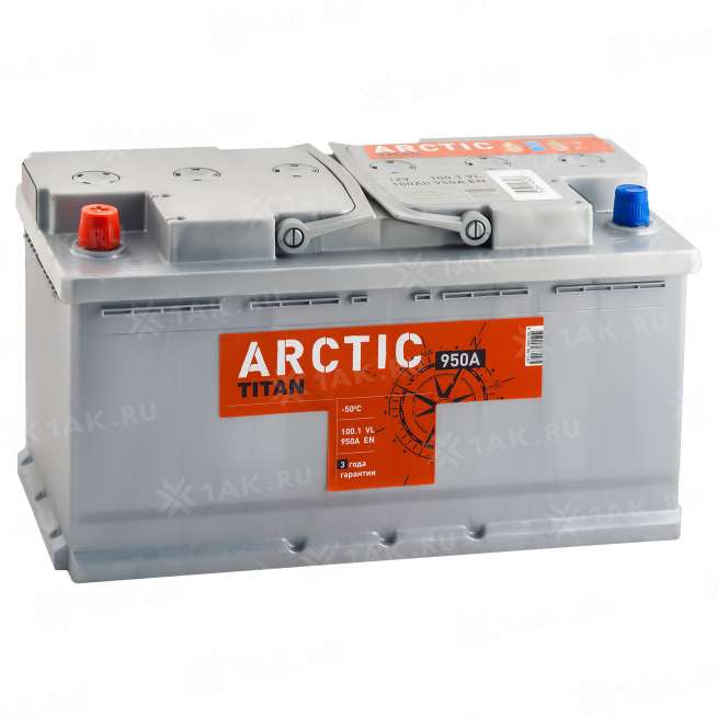 Аккумулятор TITAN Arctic (100 Ah, 12 V) Прямая, L+ L5 арт. 0