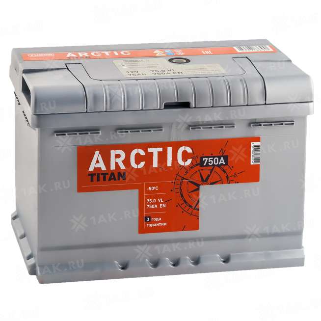 Аккумулятор TITAN Arctic (75 Ah, 12 V) Обратная, R+ L3 арт. 0