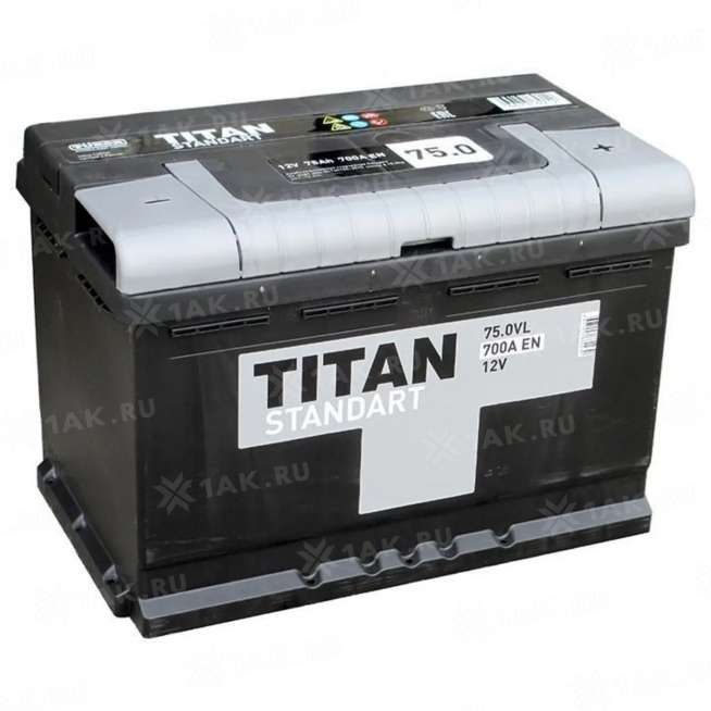 Аккумулятор TITAN Standart (75 Ah, 12 V) Обратная, R+ L3 арт. 0