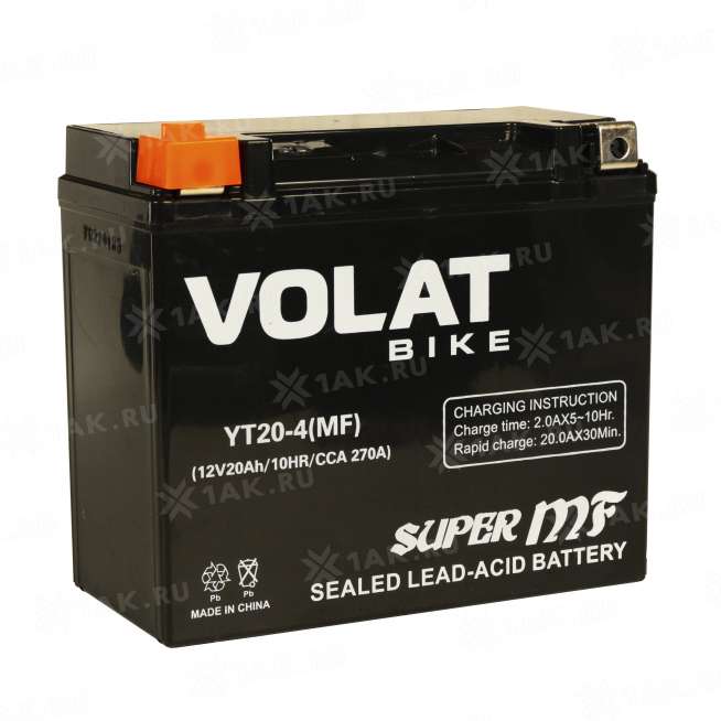 Аккумулятор VOLAT (20 Ah, 12 V) Прямая, L+ YT20-4 арт.YT20-4(MF)Volat 3