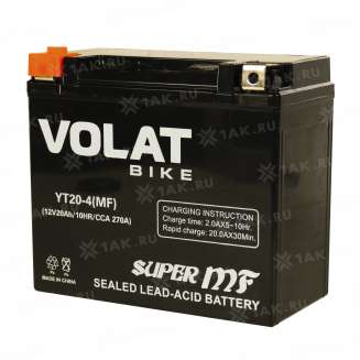 Аккумулятор VOLAT (20 Ah, 12 V) Прямая, L+ YT20-4 арт.YT20-4(MF)Volat 4