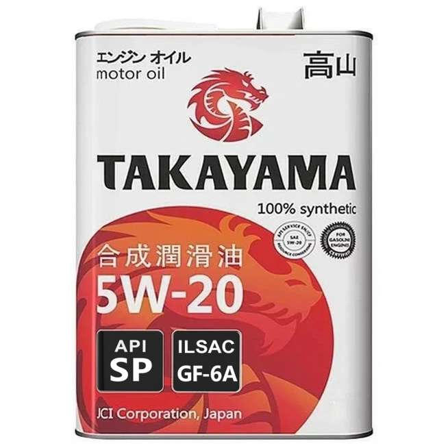 Масло моторное синтетическое TAKAYAMA SAE 5W-20, ILSAC GF-6А, API SP, 4 л. 0