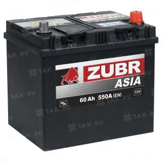Аккумулятор ZUBR Ultra Asia (60 Ah, 12 V) Обратная, R+ D23 арт.ZSA600
