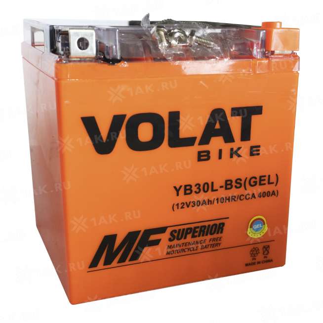Аккумулятор VOLAT (30 Ah, 12 V) Обратная, R+ YB30L-BS арт.YB30L-BS(GEL)Volat 5