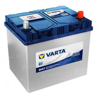 Аккумулятор VARTA Blue Dynamic Asia (60 Ah, 12 V) Обратная, R+ D23 арт.VBD(560410054)