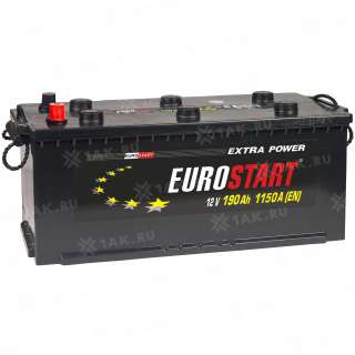 Аккумулятор EUROSTART Extra Power (190 Ah, 12 V) Обратная, R+ D5 арт.EUT1904F