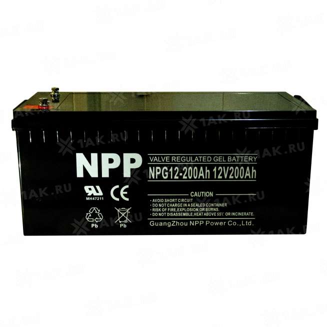 Аккумулятор NPP (200 Ah,12 V) GEL 522x238x218/223 мм 62.5 кг 2